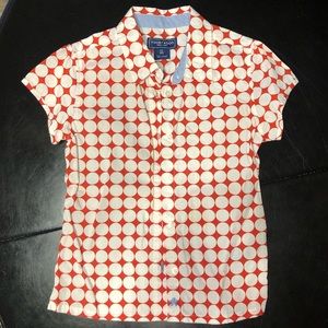 Girls 4t boutique red and white dot shirt